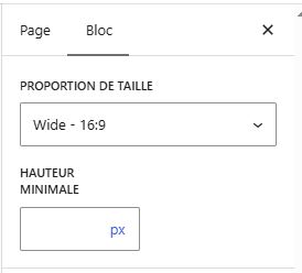 Selection proportion taille